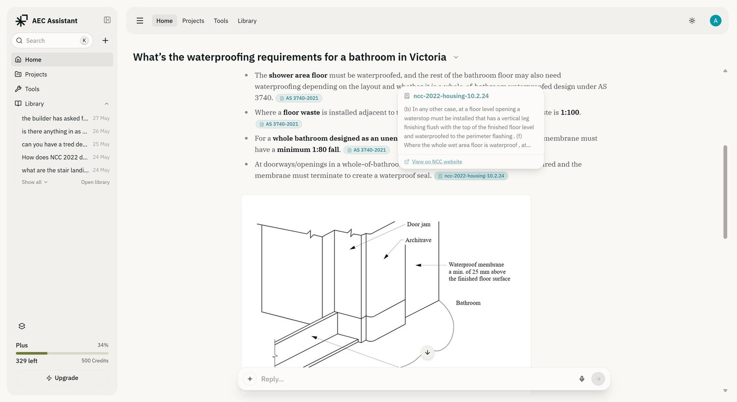 AEC Assistant interface screenshot (6 of 6) from Update 3