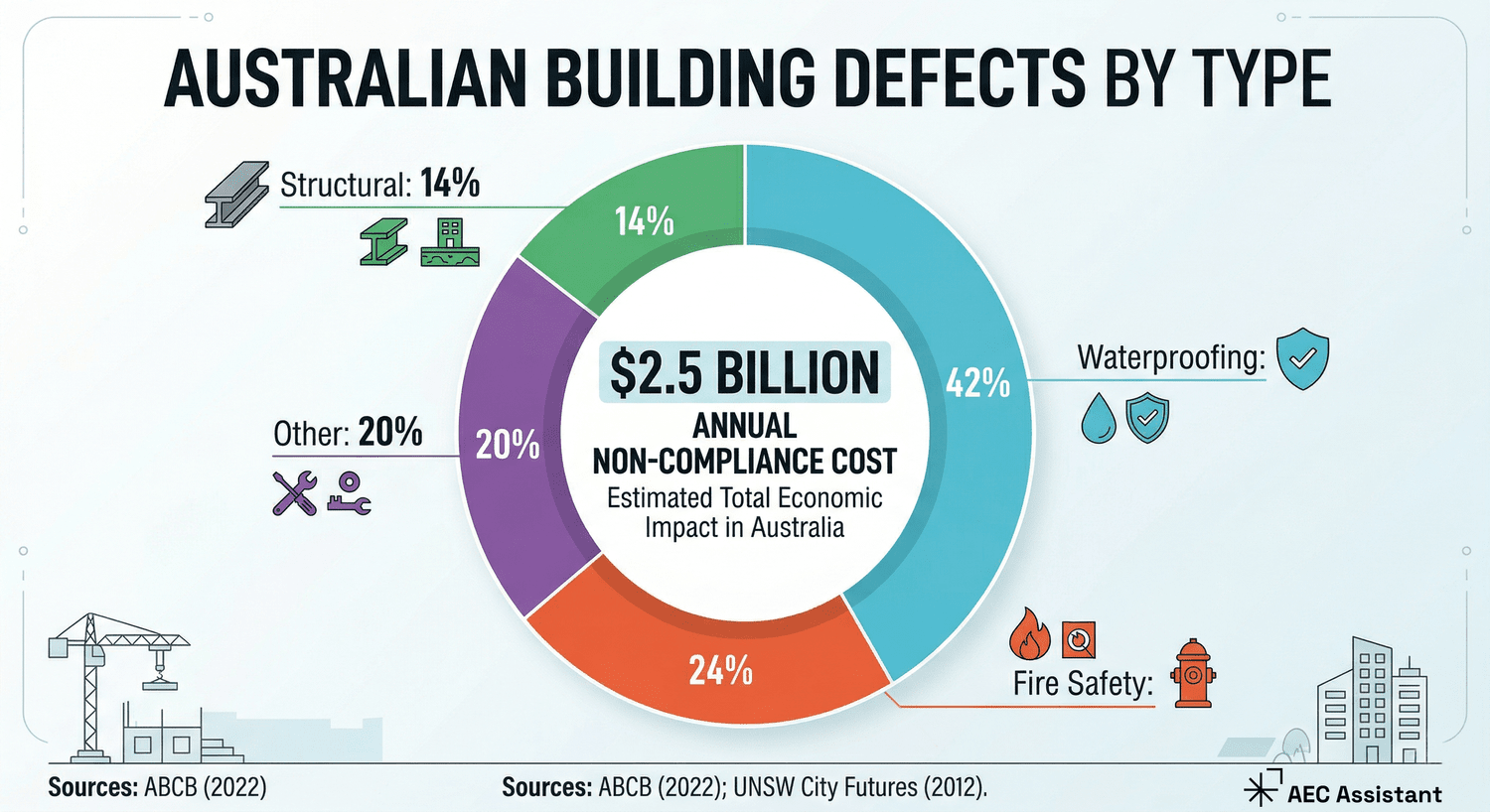 Diagram: Aus Build Defects By Type